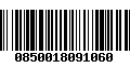 Código de Barras 0850018091060