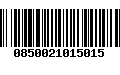 Código de Barras 0850021015015