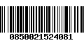 Código de Barras 0850021524081