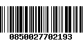 Código de Barras 0850027702193