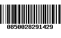 Código de Barras 0850028291429
