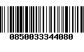 Código de Barras 0850033344080