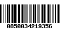 Código de Barras 0850034219356