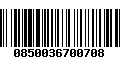 Código de Barras 0850036700708