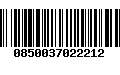 Código de Barras 0850037022212