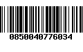 Código de Barras 0850040776034