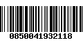 Código de Barras 0850041932118