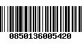 Código de Barras 0850136005420