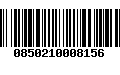 Código de Barras 0850210008156