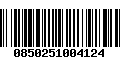 Código de Barras 0850251004124