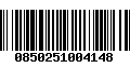 Código de Barras 0850251004148