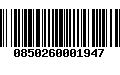 Código de Barras 0850260001947