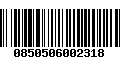 Código de Barras 0850506002318