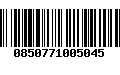 Código de Barras 0850771005045