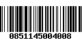 Código de Barras 0851145004008