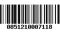 Código de Barras 0851210007118