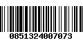 Código de Barras 0851324007073