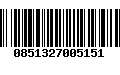 Código de Barras 0851327005151