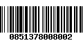 Código de Barras 0851378008002