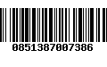Código de Barras 0851387007386