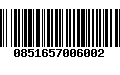 Código de Barras 0851657006002