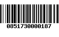 Código de Barras 0851730000187