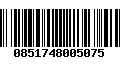 Código de Barras 0851748005075