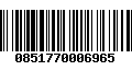 Código de Barras 0851770006965
