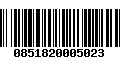 Código de Barras 0851820005023