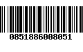 Código de Barras 0851886008051