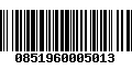 Código de Barras 0851960005013