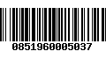 Código de Barras 0851960005037