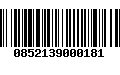 Código de Barras 0852139000181