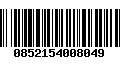 Código de Barras 0852154008049