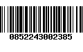 Código de Barras 0852243002385