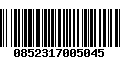 Código de Barras 0852317005045
