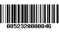 Código de Barras 0852320000846