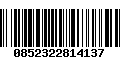 Código de Barras 0852322814137