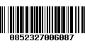 Código de Barras 0852327006087