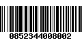 Código de Barras 0852344008002