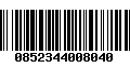 Código de Barras 0852344008040