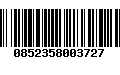 Código de Barras 0852358003727