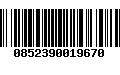 Código de Barras 0852390019670