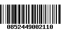 Código de Barras 0852449002110