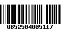 Código de Barras 0852504005117