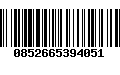 Código de Barras 0852665394051
