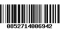 Código de Barras 0852714006942