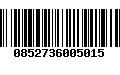 Código de Barras 0852736005015