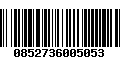 Código de Barras 0852736005053