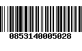 Código de Barras 0853140005028